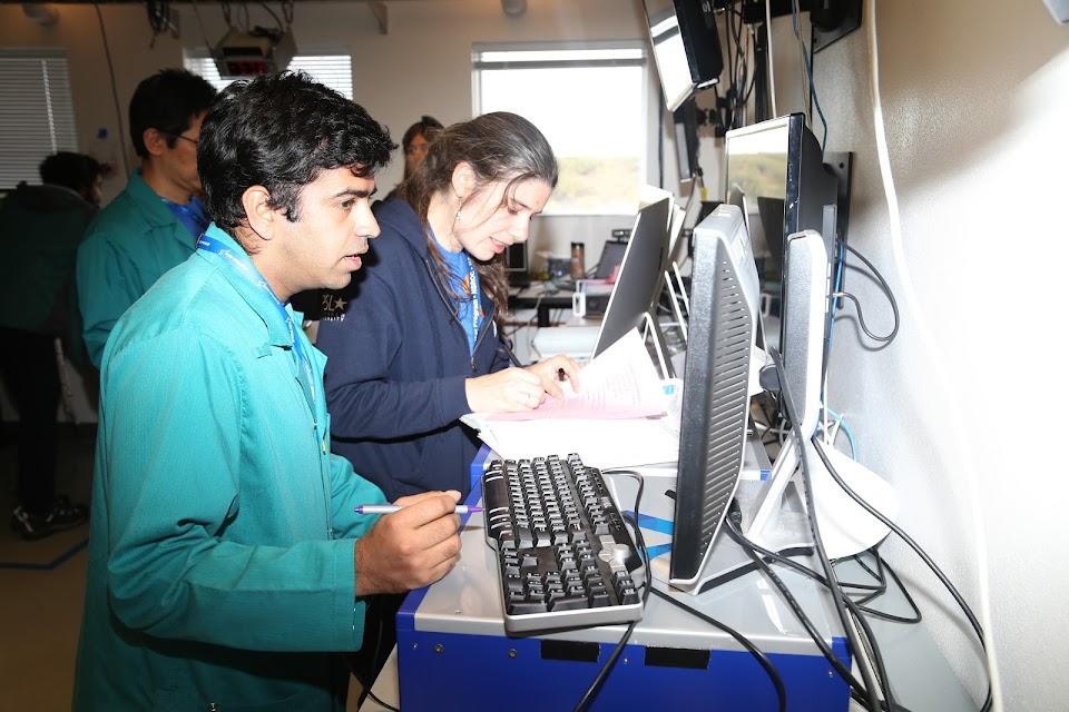 FOXSI-3 team members working in the control room at White Sands